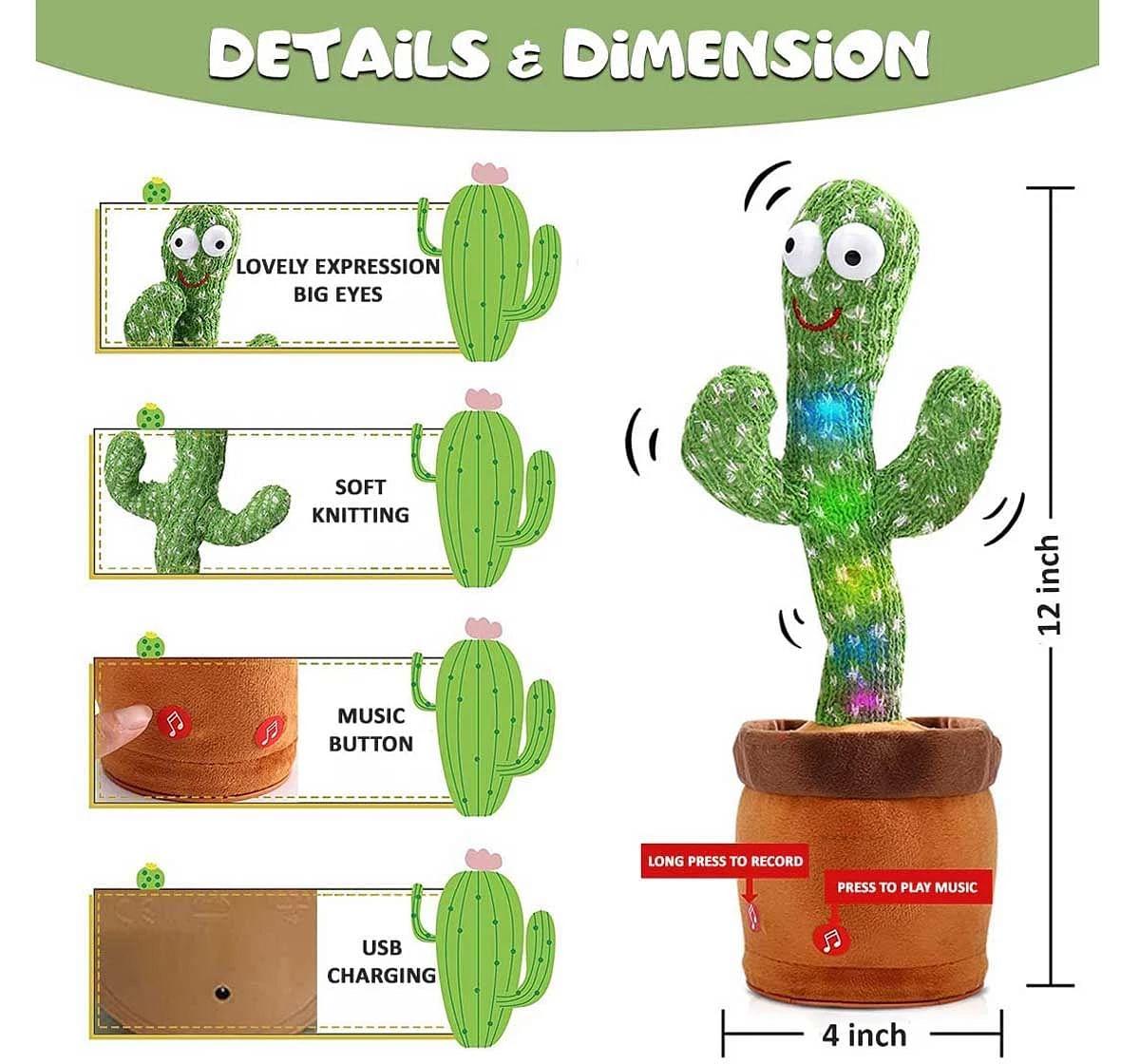 Rowan Dancing Cactus Toy - Best Interactive Singing & Talking Cactus with Fun Lights for Kids, 3M+