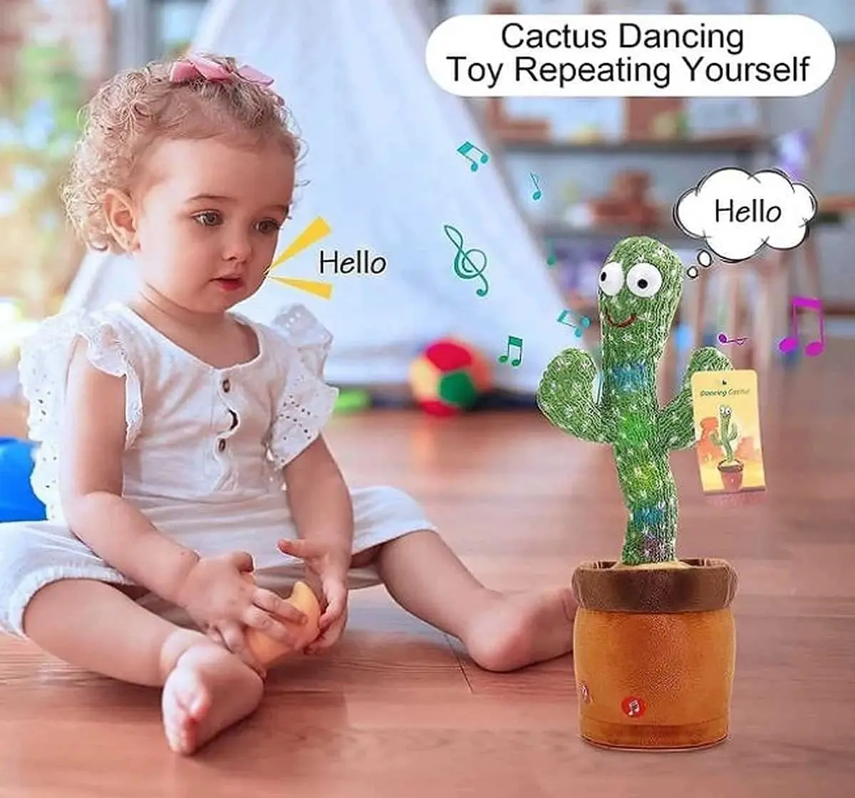 Rowan Dancing Cactus Toy - Best Interactive Singing & Talking Cactus with Fun Lights for Kids, 3M+