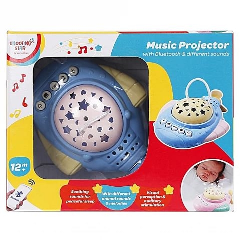 Shooting Star Music Projector with Bluetooth & Different Sounds, 12M+, Blue