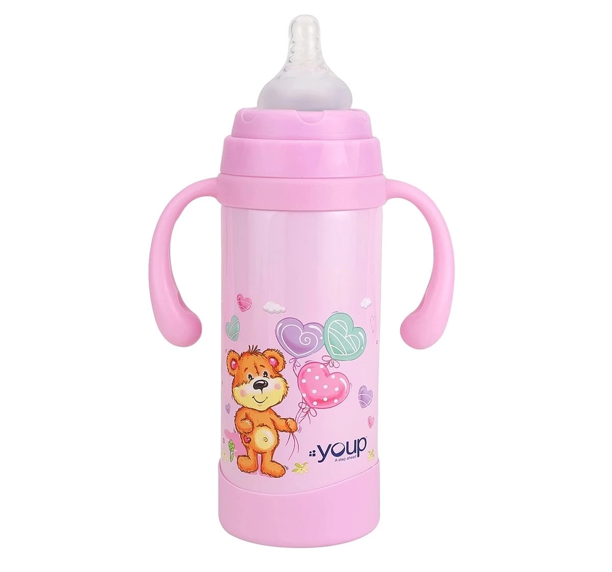 Youp Thermosteel Sipper Cum Feeding Bottle Eudora Multicolour For Infants 7M+ Assorted 