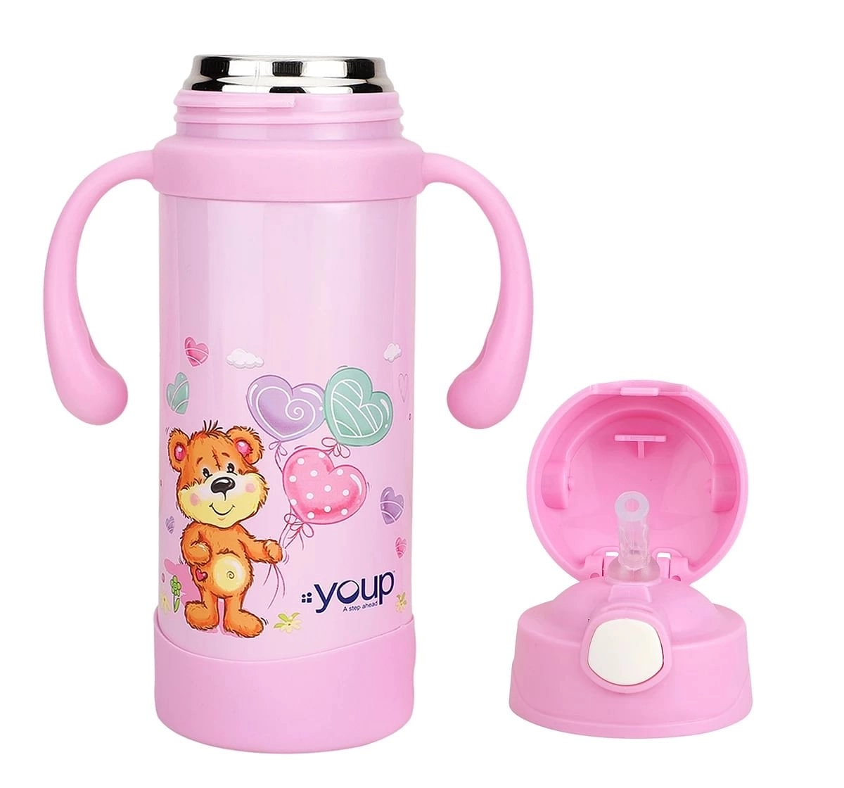 Youp Thermosteel Sipper Cum Feeding Bottle Eudora Multicolour For Infants 7M+ Assorted 