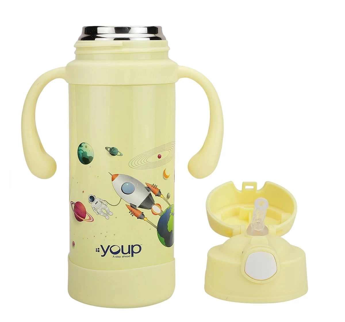 Youp Thermosteel Sipper Cum Feeding Bottle Eudora Multicolour For Infants 7M+ Assorted 