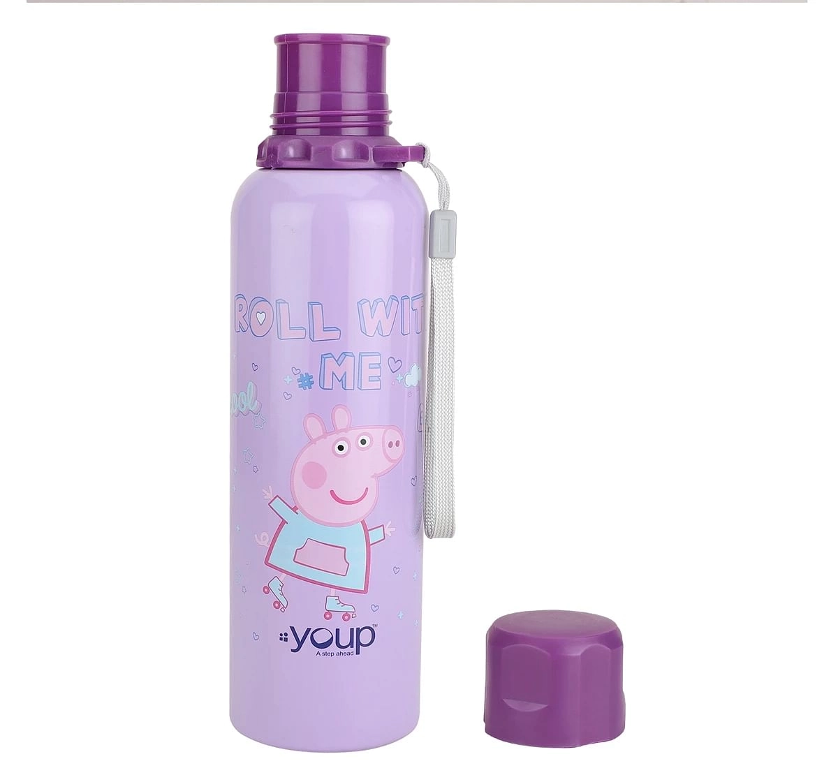 Youp Stainless Steel Peppa Pig Kids Water Bottle Oscar Multicolour 3Y+ Assorted 