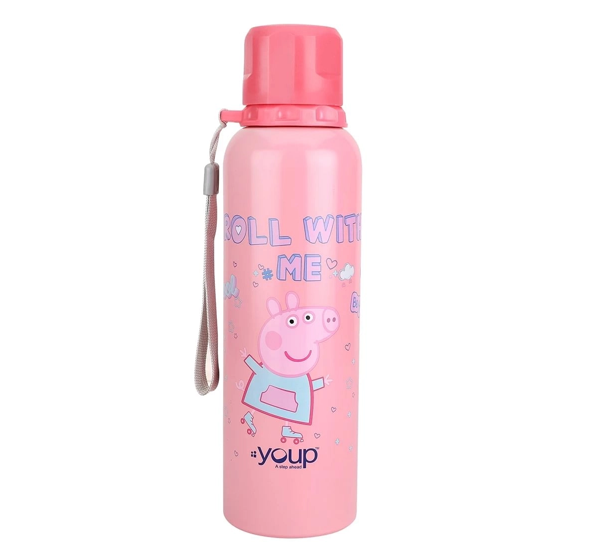 Youp Stainless Steel Peppa Pig Kids Water Bottle Oscar Multicolour 3Y+ Assorted 