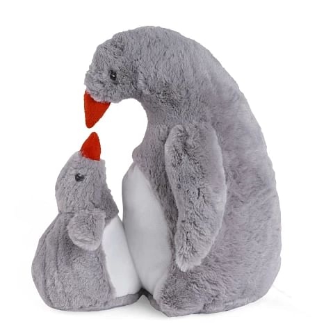 Huggable Cuddly Penguin Stuffed Toy By Fuzzbuzz, Soft Toys for Kids, Cute Plushies Grey, For Kids Of Age 2 Years & Above