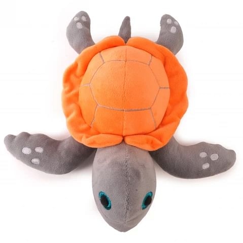 Huggable Cuddly Speedy Turtle Stuffed Toy By Fuzzbuzz, Soft Toys for Kids, Cute Plushies Orange, For Kids Of Age 2 Years & Above