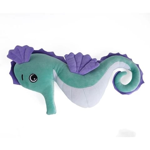 Huggable Cuddly Sea Horse Stuffed Toy By Fuzzbuzz, Soft Toys for Kids, Cute Plushies Sea Green, For Kids Of Age 2 Years & Above