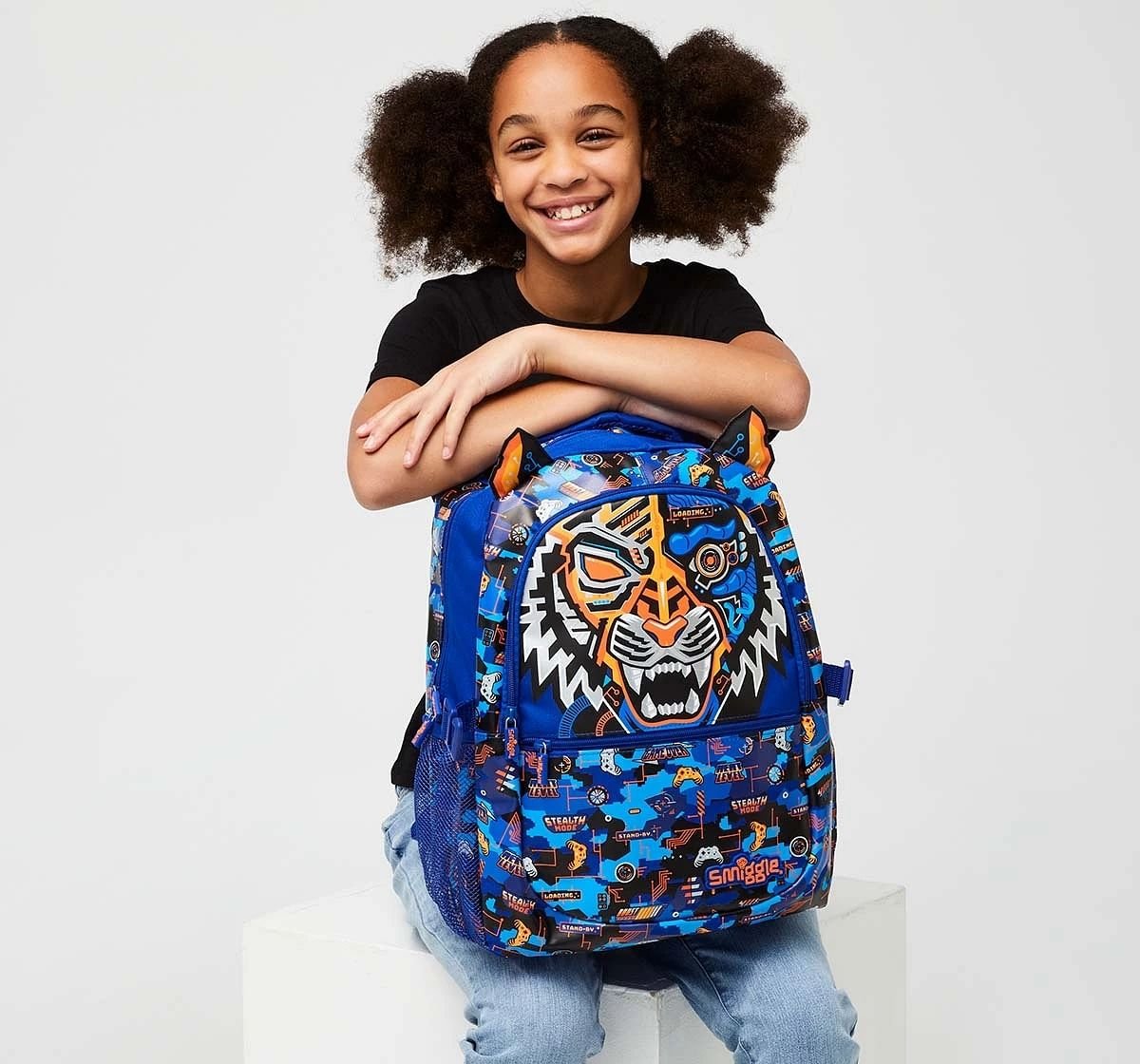 Smiggle Hey There Collection Backpack, Classic Navy, 4Y+