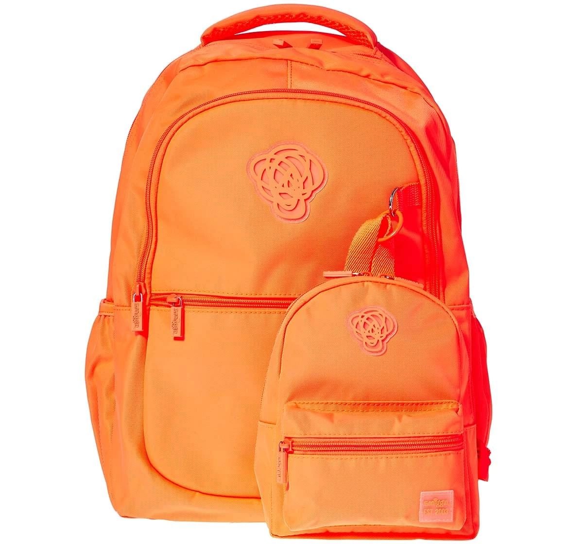 Smiggle Colour Bop Neon Collection Backpack, Classic Orange, 4Y+