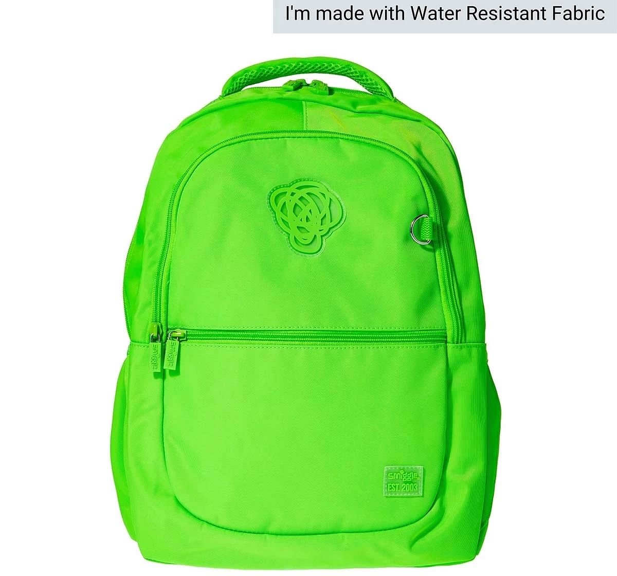 Smiggle Colour Bop Neon Collection Backpack, Classic Green, 4Y+