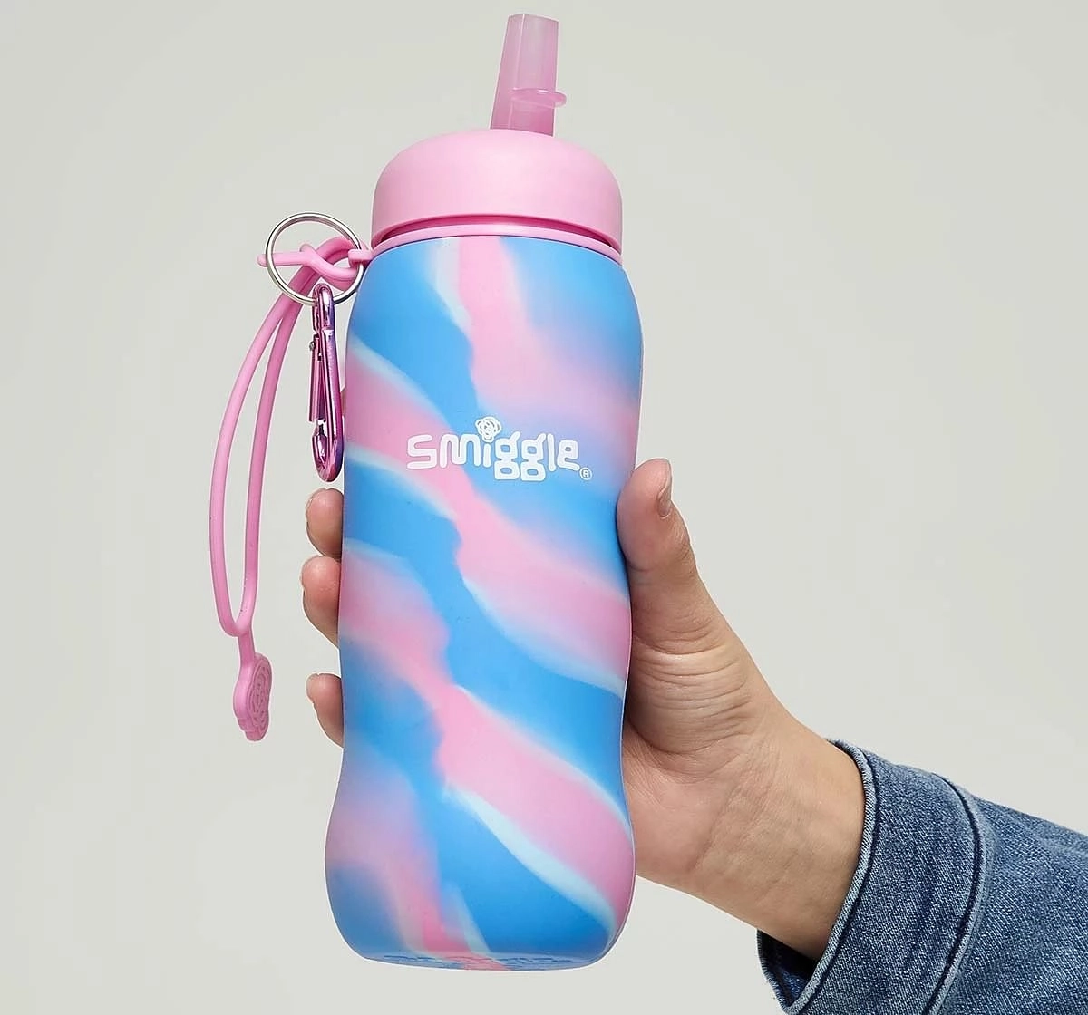 Smiggle Mirage Collection Bottles Silicon Pink, 4Y+