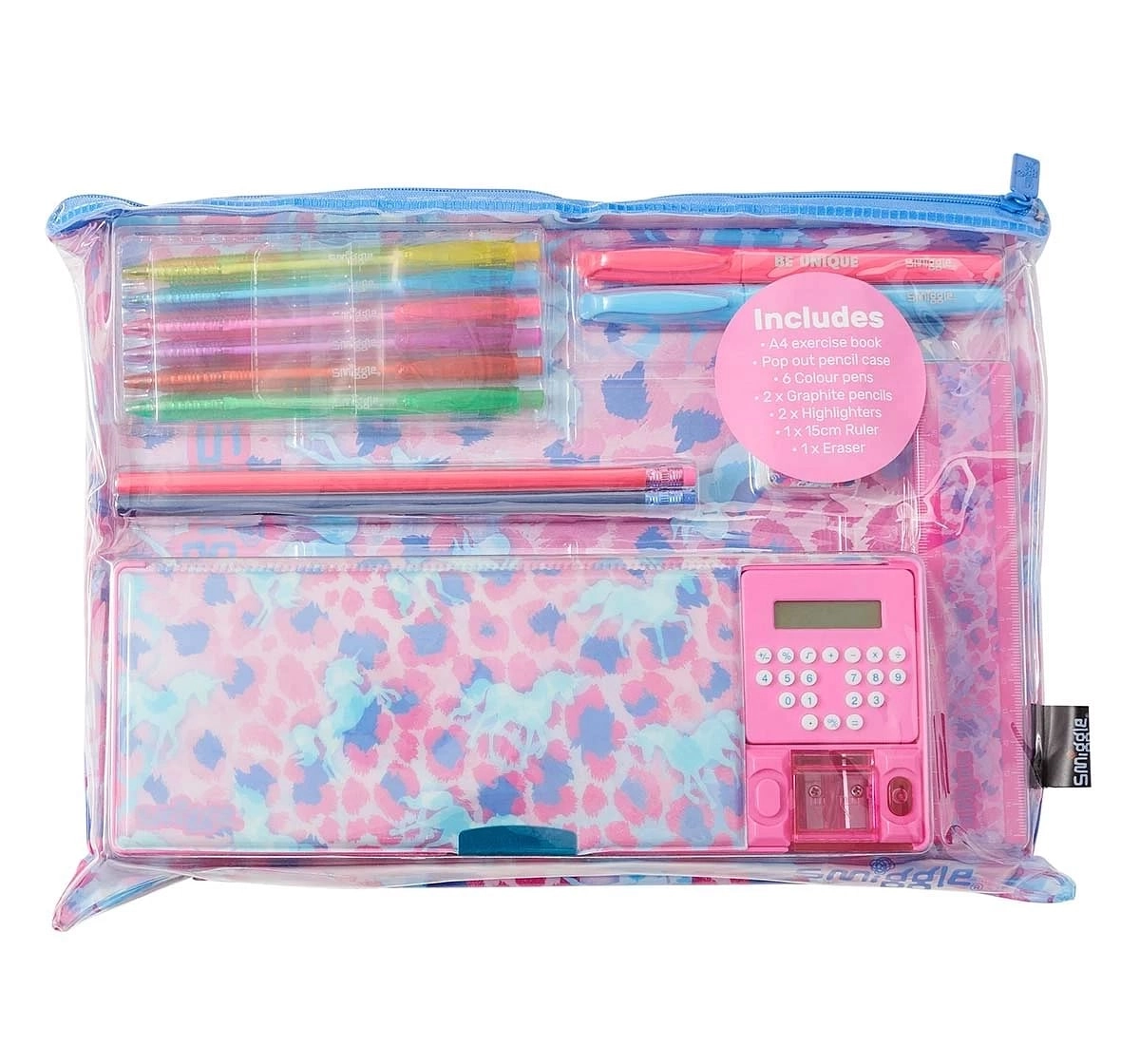 Smiggle Mirage Collection Kits, Pencil Box, Pink, 4Y+