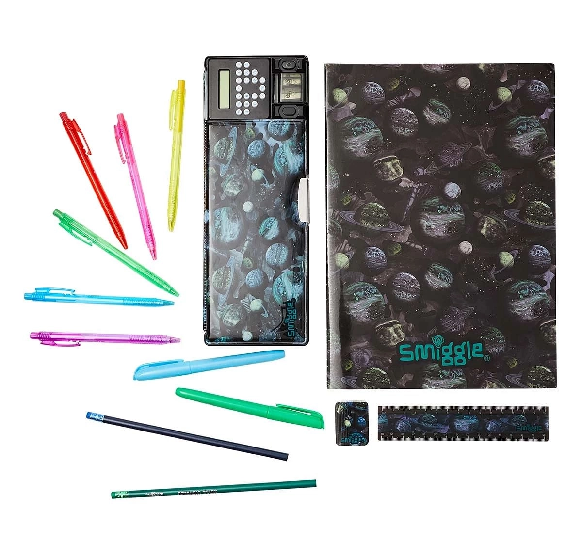 Smiggle Mirage Collection Kits, Pencil Box, Black, 4Y+