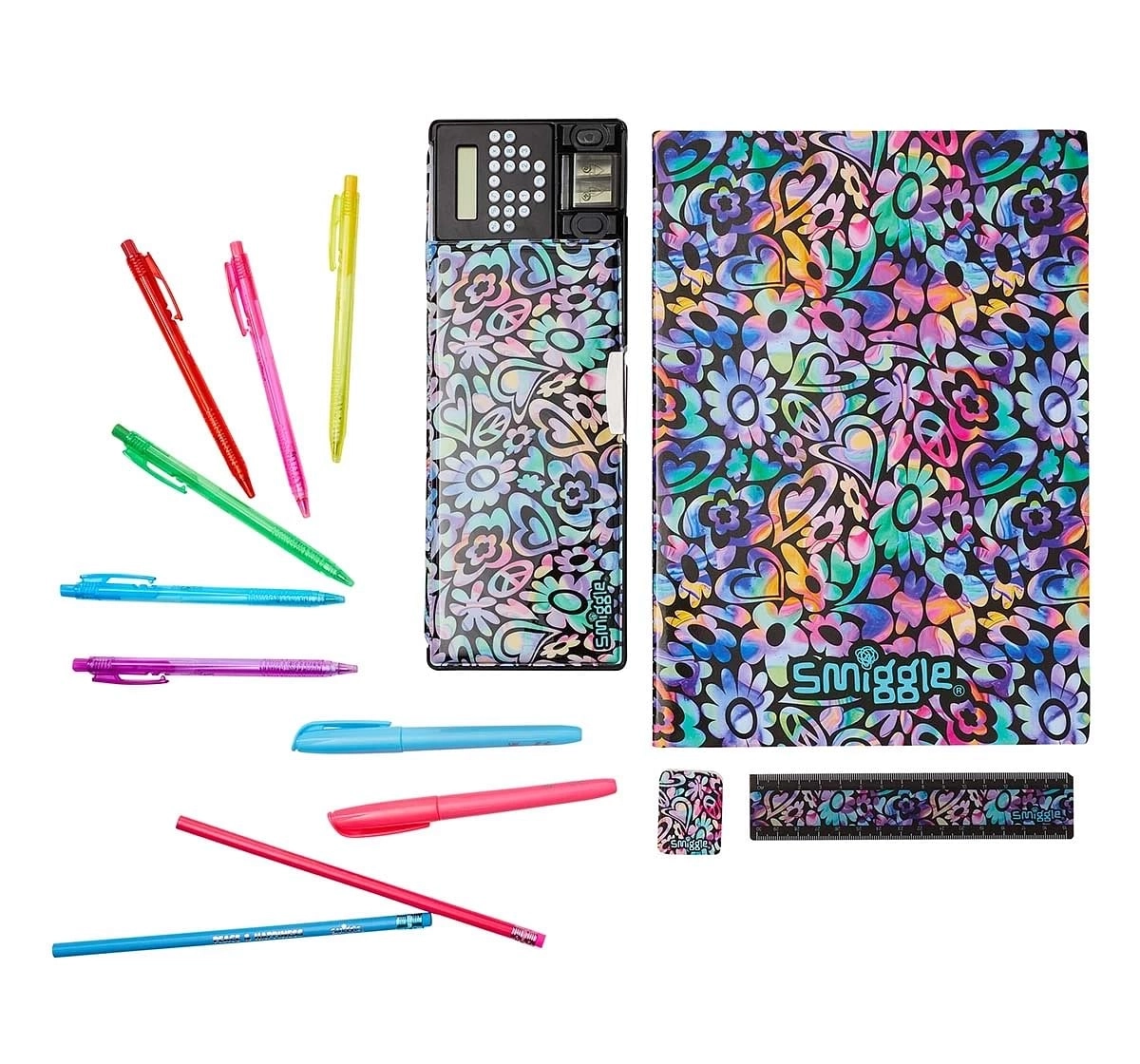 Smiggle Mirage Collection Kits, Pencil Box, Black, 4Y+