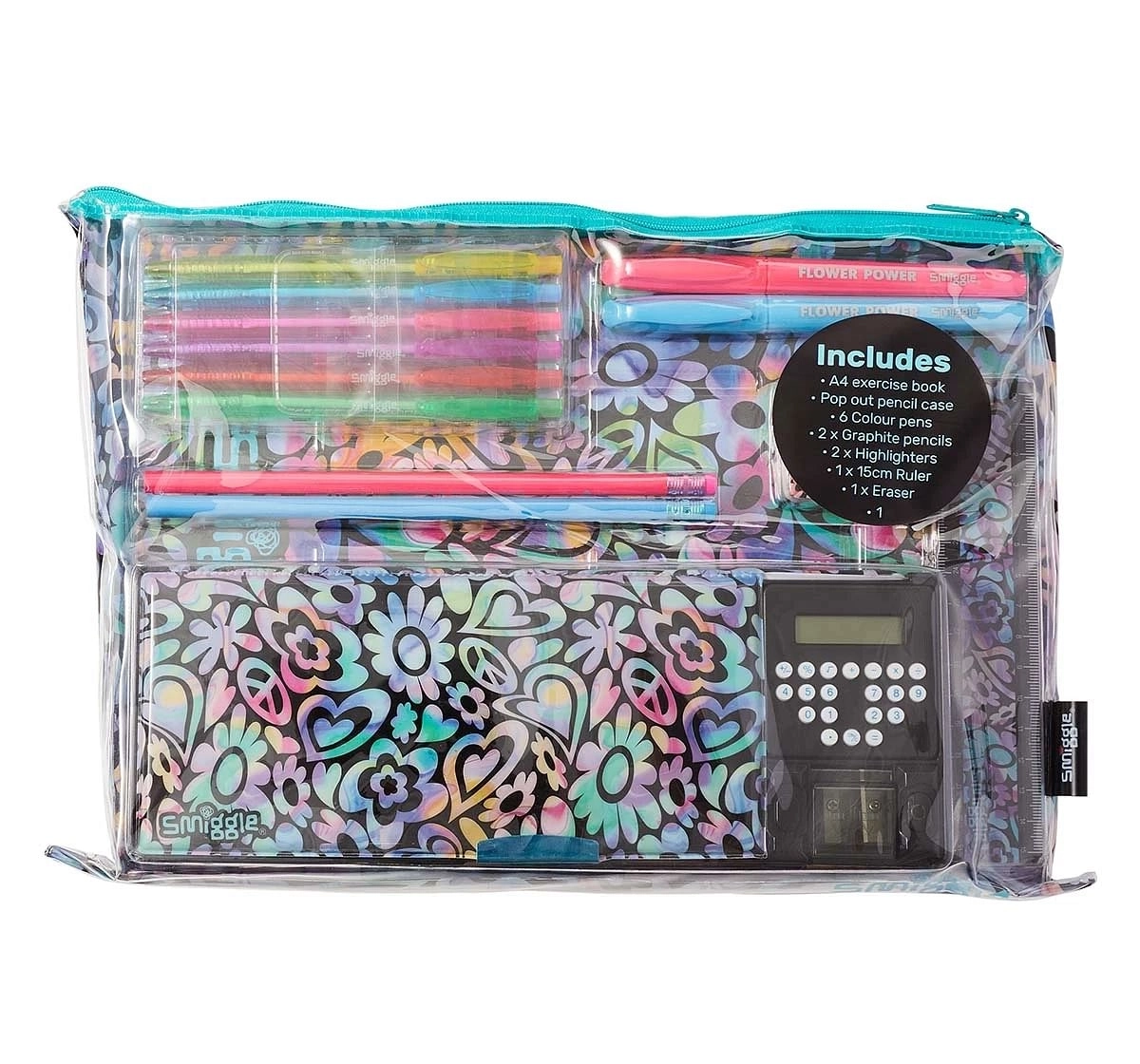 Smiggle Mirage Collection Kits, Pencil Box, Black, 4Y+