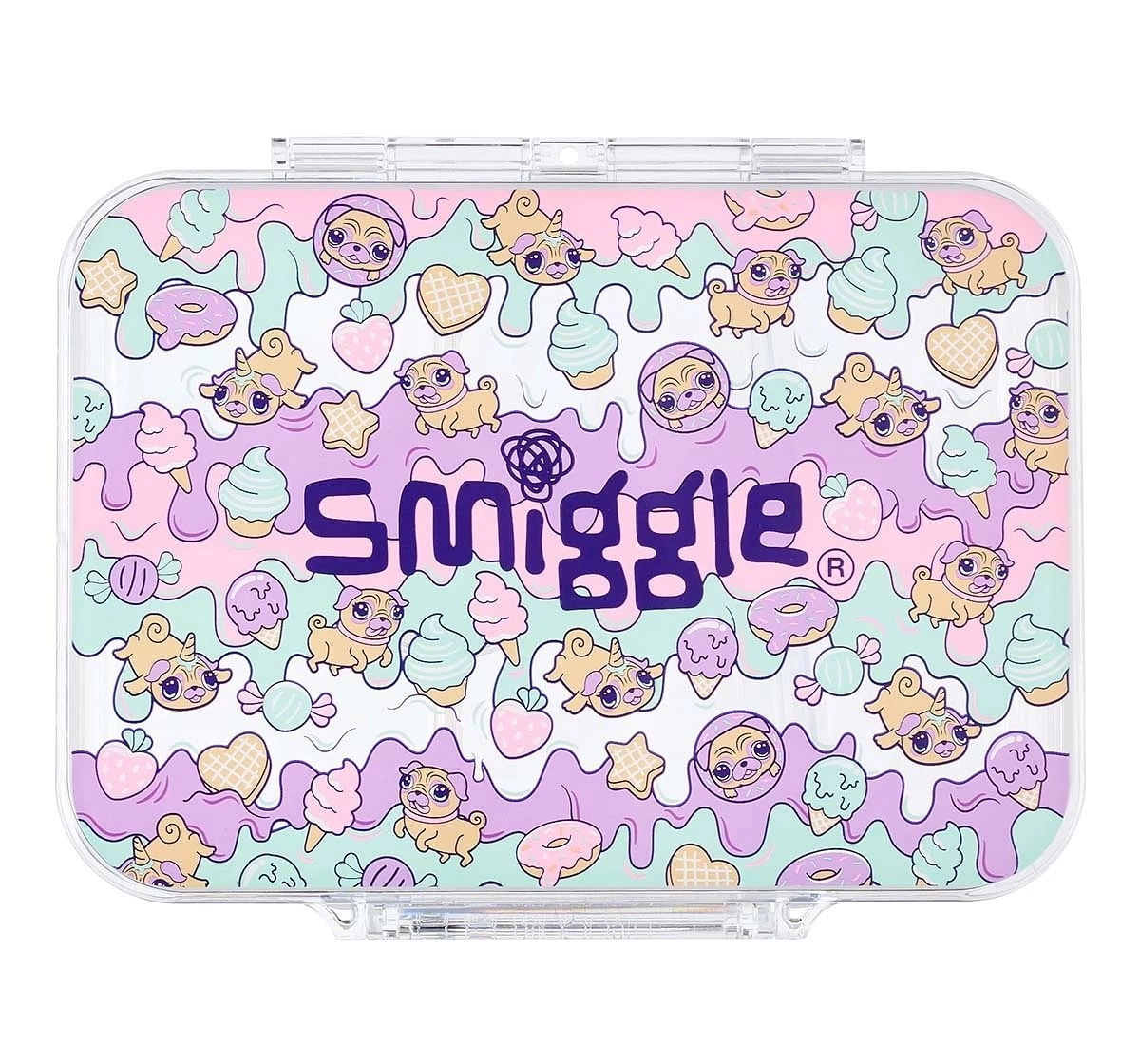 Smiggle Hey There Collection Lunchbox Graphic Mint, 4Y+