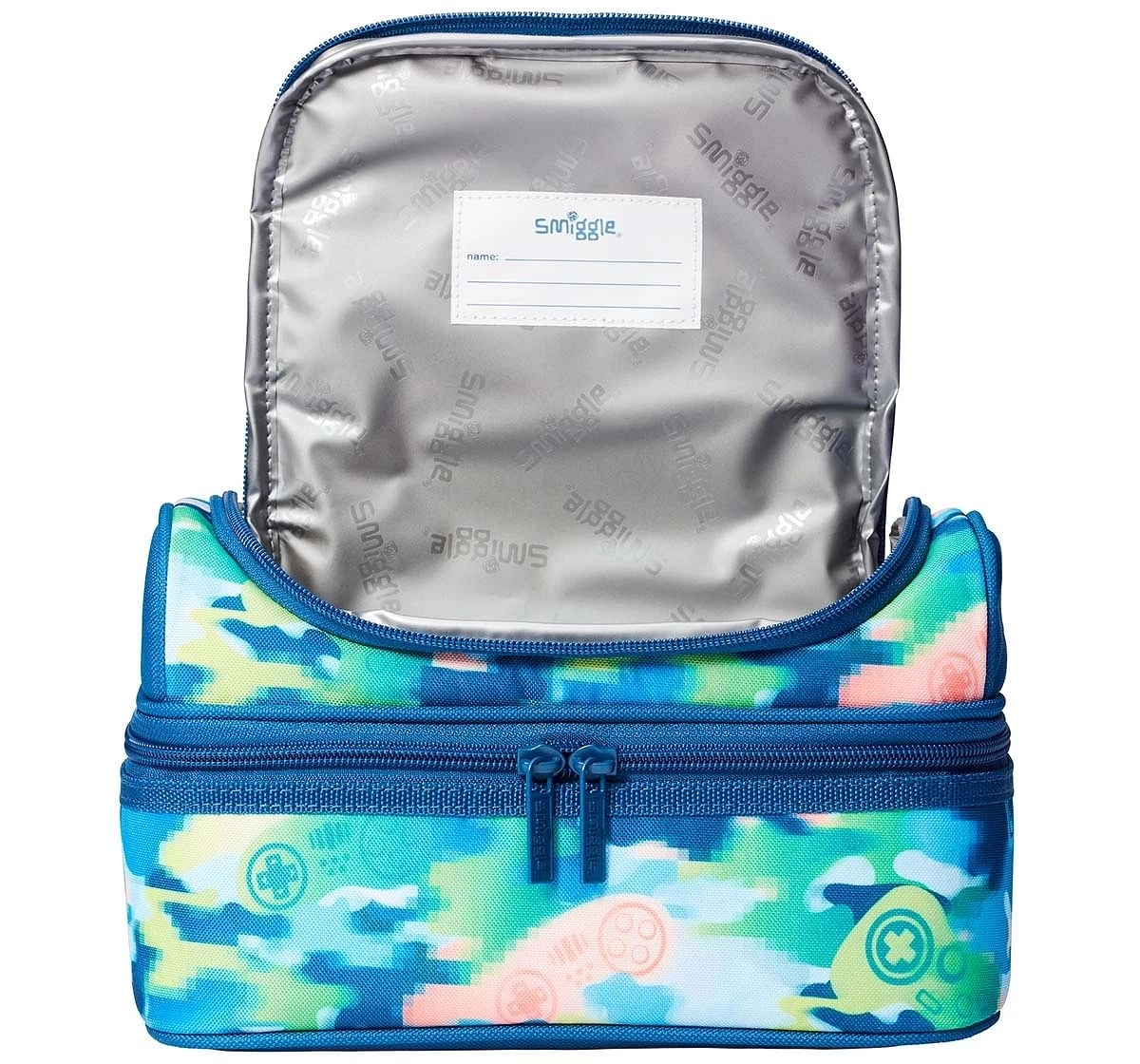 Smiggle Mirage Collection Lunchbag Double Decker Mid Blue, 4Y+