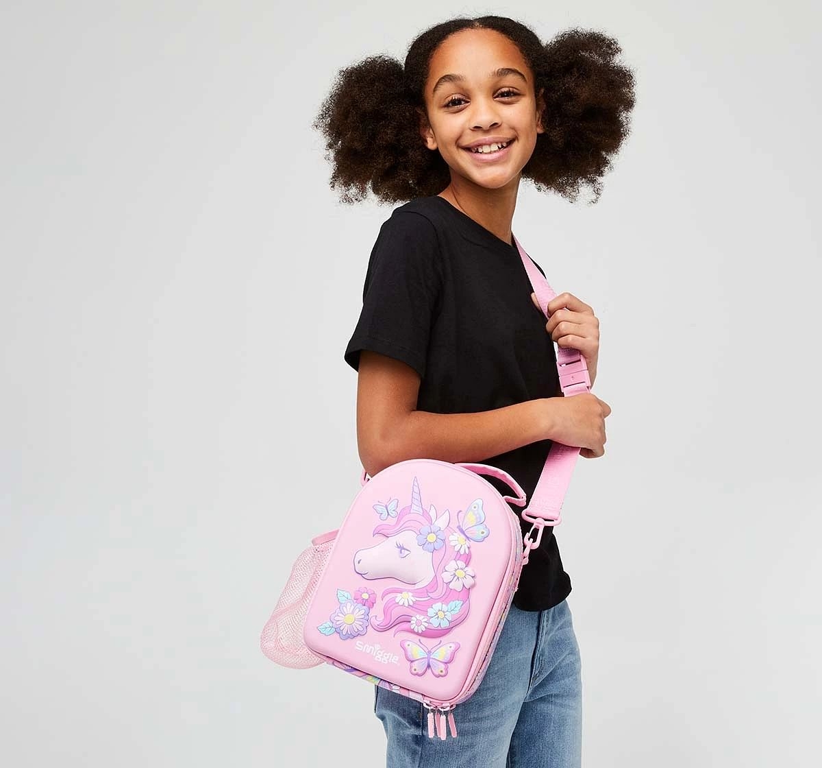 Smiggle Hey There Collection Lunchbag Hardtop Pink, 4Y+