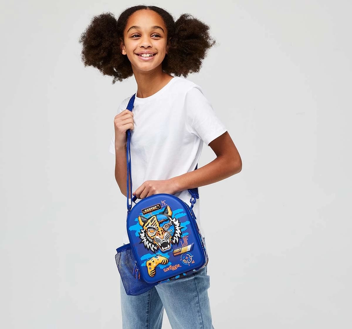 Smiggle Hey There Collection Lunchbag Hardtop Navy, 4Y+