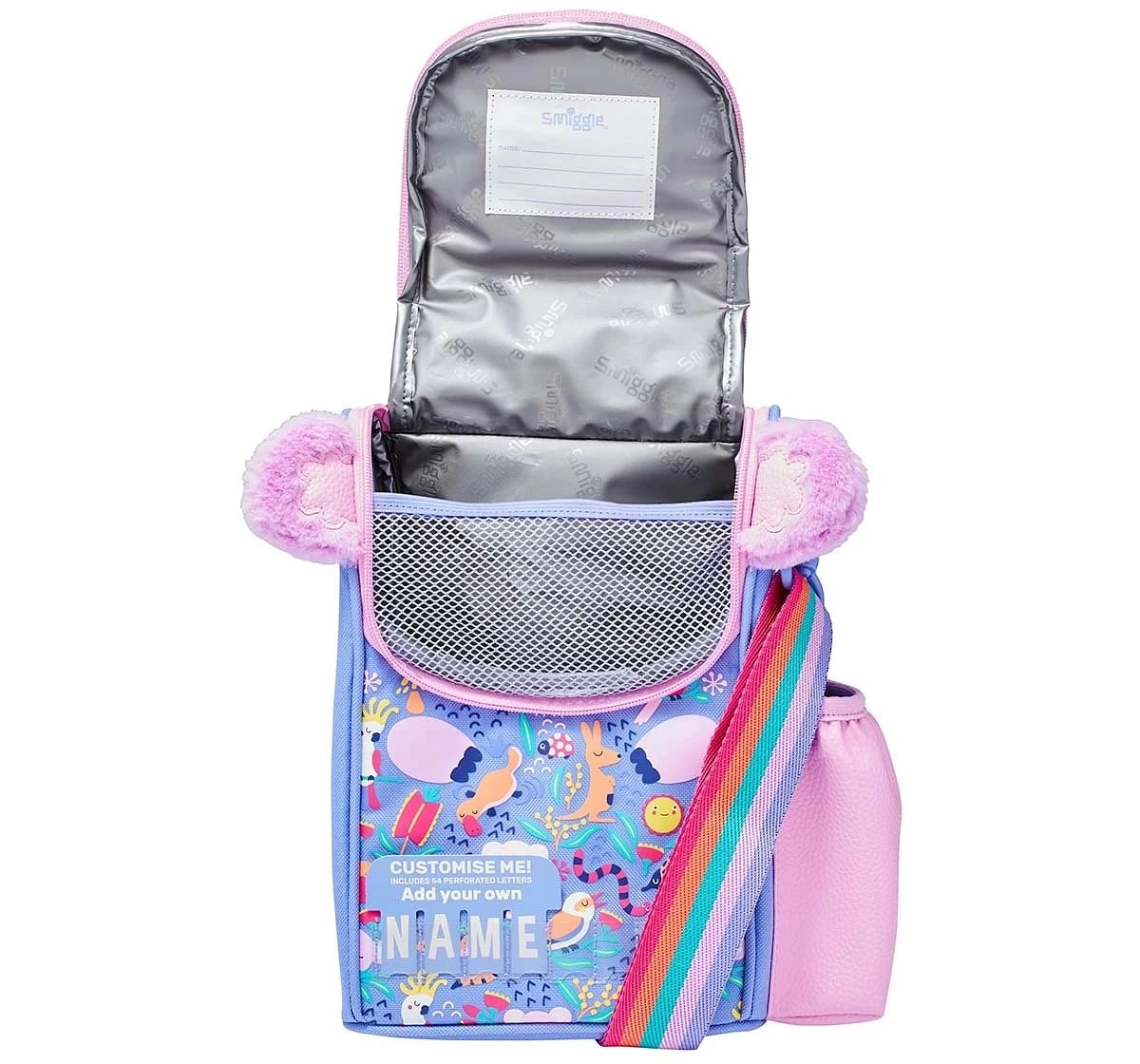 Smiggle Animalia Collection Lunchbag Strap Lilac, 4Y+