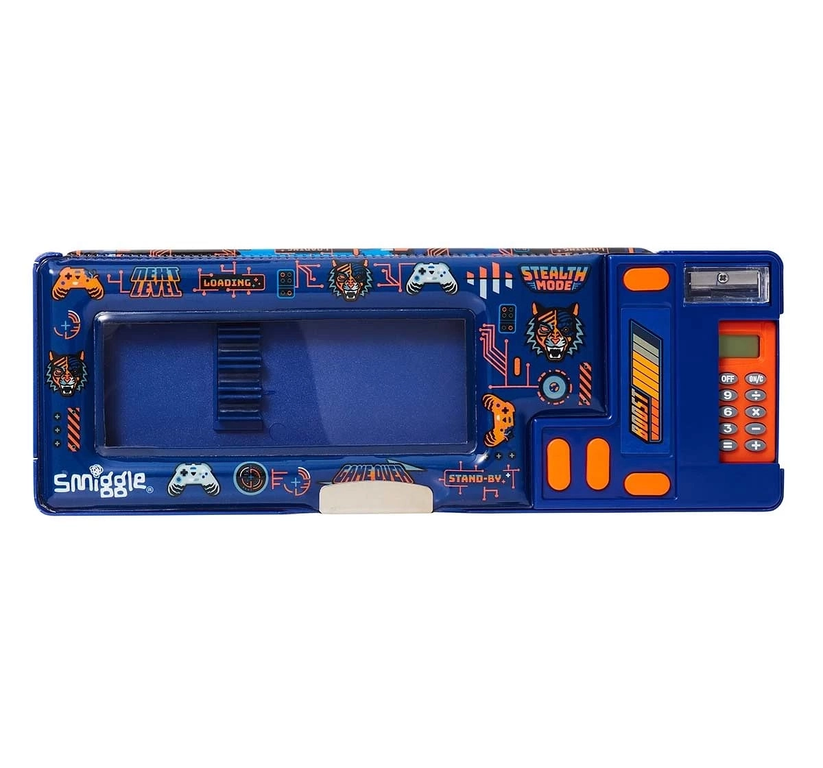 Smiggle Hey There Collection Pencil Case Pop Out Navy, 4Y+