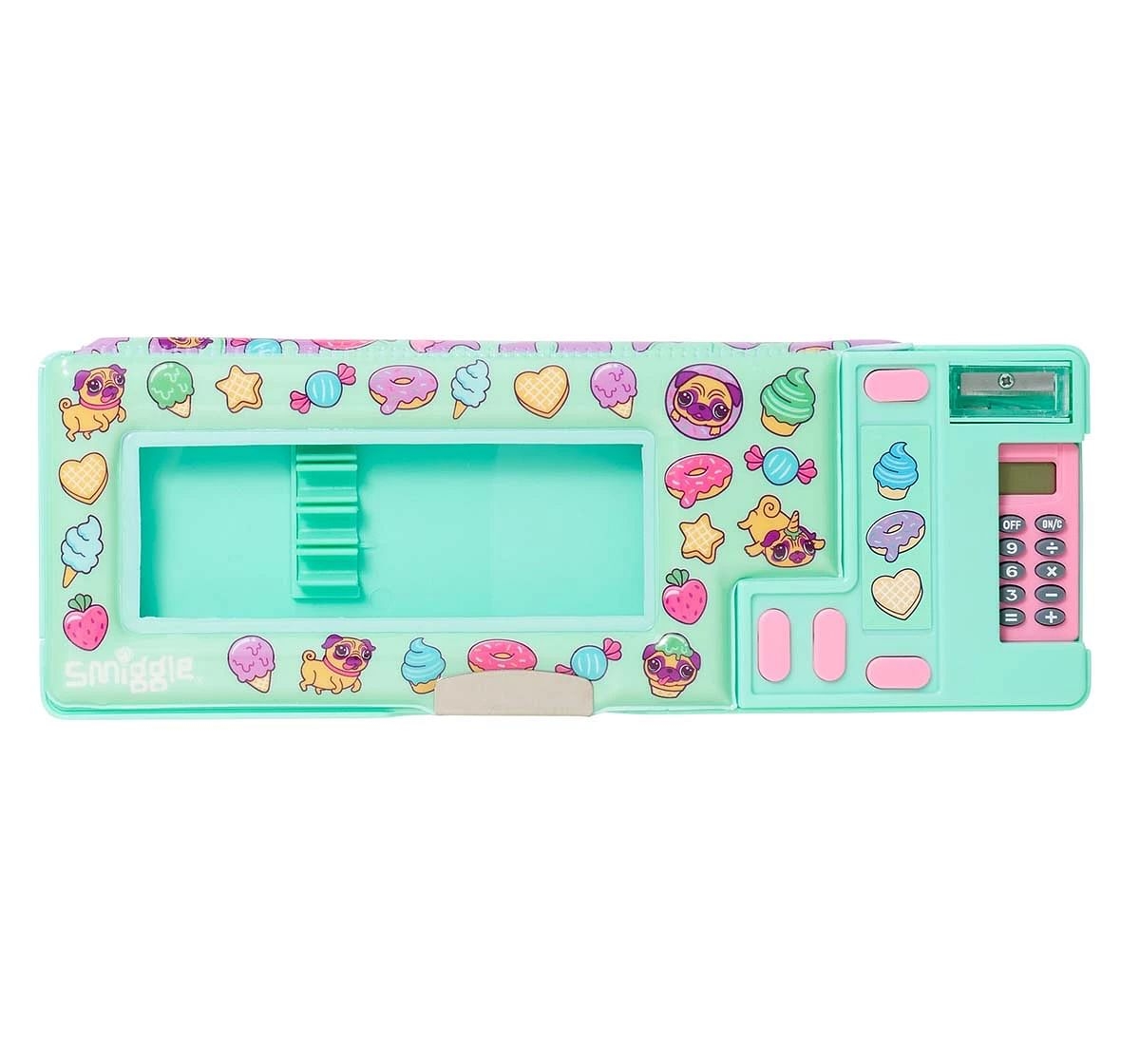 Smiggle Hey There Collection Pencil Case Pop Out Mint, 4Y+