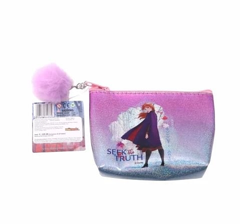Disney Frozen II Cute Travel Makeup Portable Cosmetic Toiletry Pouch by Li'l Diva For Girls 3 years And Above, Purple