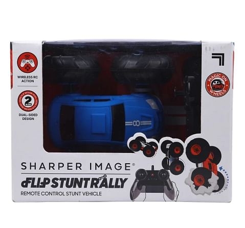 Flip Stunt Rally Car Remote Controlled Car by Sharper Image, For Kids 6 Years and Above, Blue