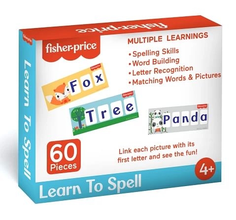 Learn to Spell Educational Puzzle by Fisher Price for Kids Age 4 Years +, 60 Pieces, Multicolour