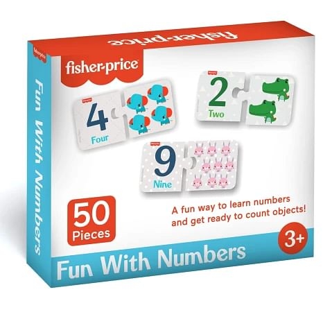 Fun with Numbers Educational Jigsaw Puzzle by Fisher Price for Kids Age 3 Years +, 50 Pieces, Multicolour