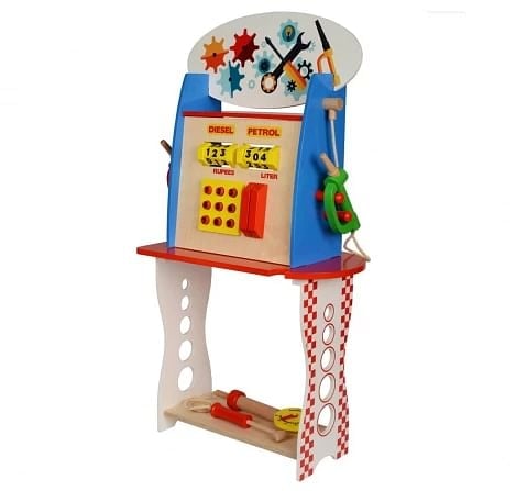 Hilife Playful Wooden Fuel Station Set Multicolor 3Y+