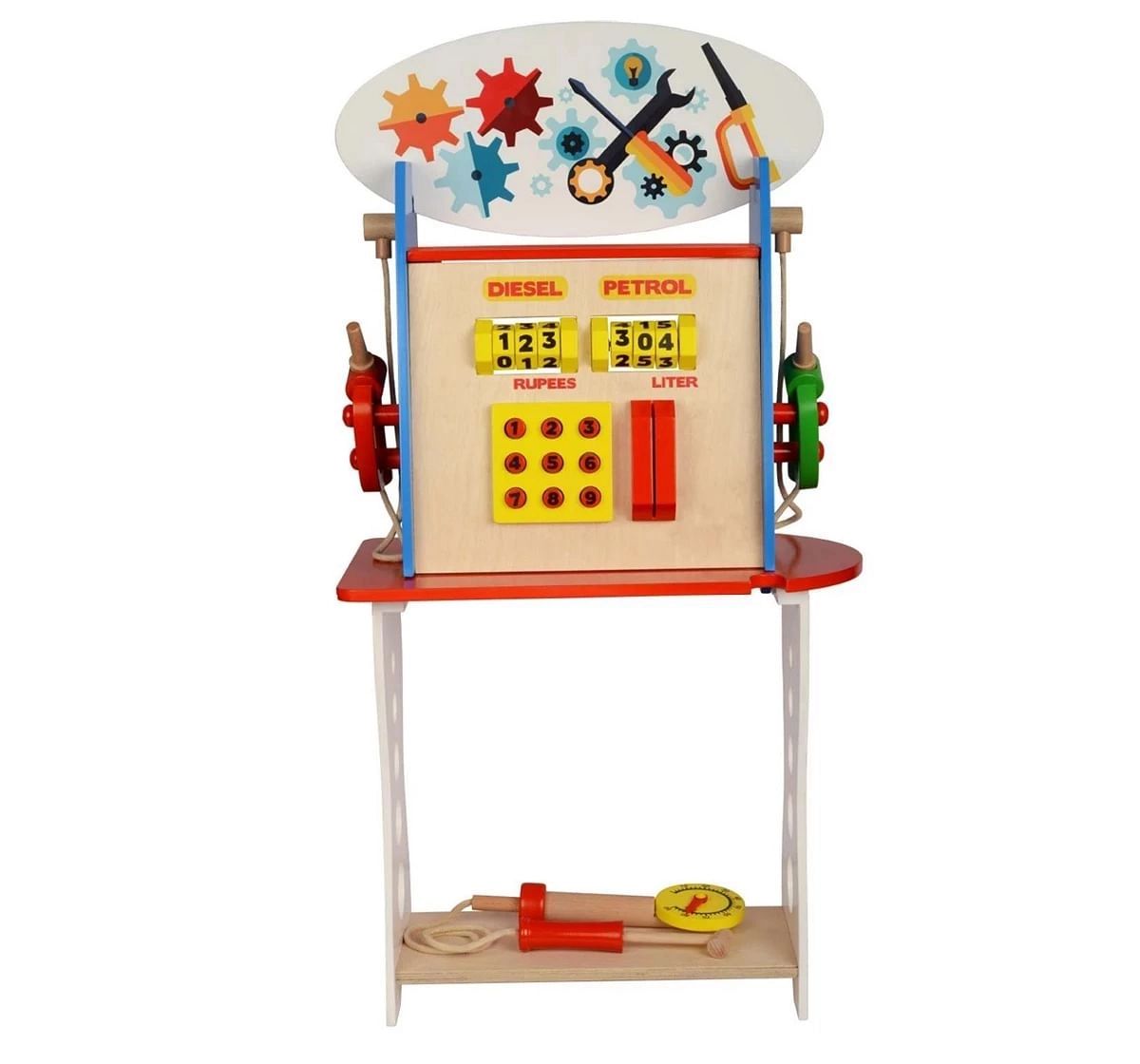 Hilife Playful Wooden Fuel Station Set Multicolor 3Y+