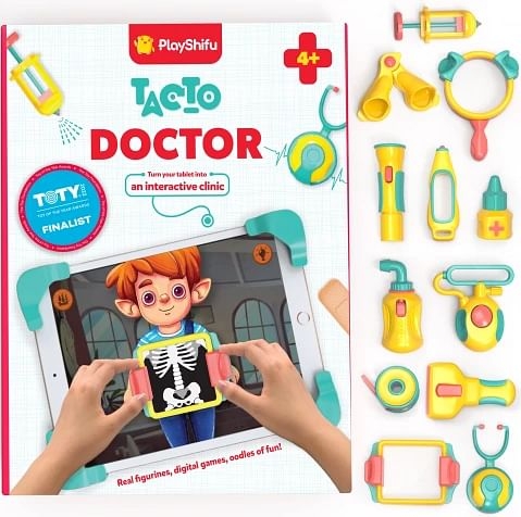 PlayShifu Tacto Doctor Worlds First  STEAM Infused Interactive Doctor Pretend Play Set for Kids 4 to 10 Years Works with iPads, Samsung & Android Tablets 7 inches & above.