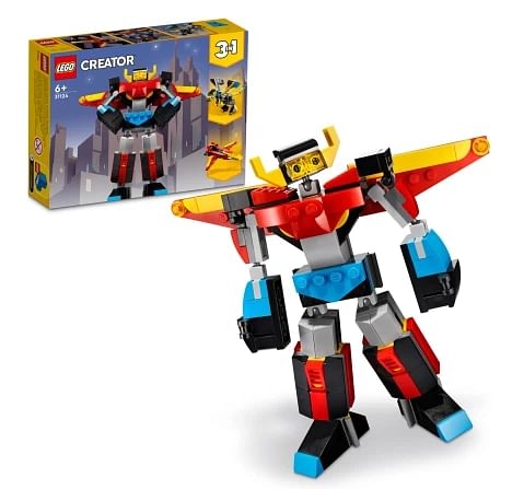 Creator 3in1 Super Robot Building Kit by Lego Featuring a Robot Toy, a Jet Airplane and a Dragon Model for Kids Aged 7 Years + (159 Pieces)