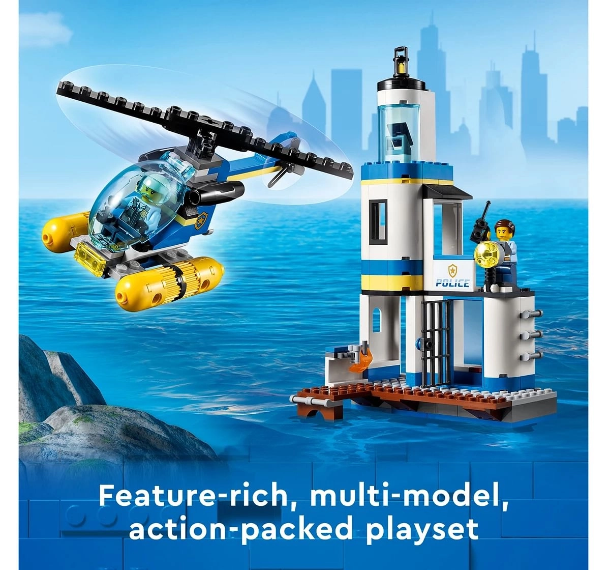 Lego City Police Patrol Boat Building Kit; Cool Police Toy for