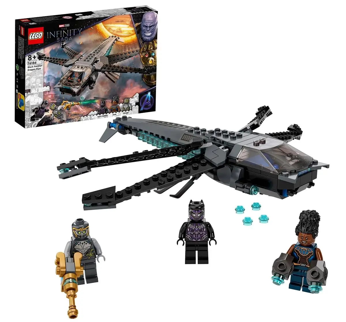 LEGO Marvel Black Panther Dragon Flyer Building Kit Toy; Create The Final Battle Scene from Avengers: Endgame (202 Pieces)