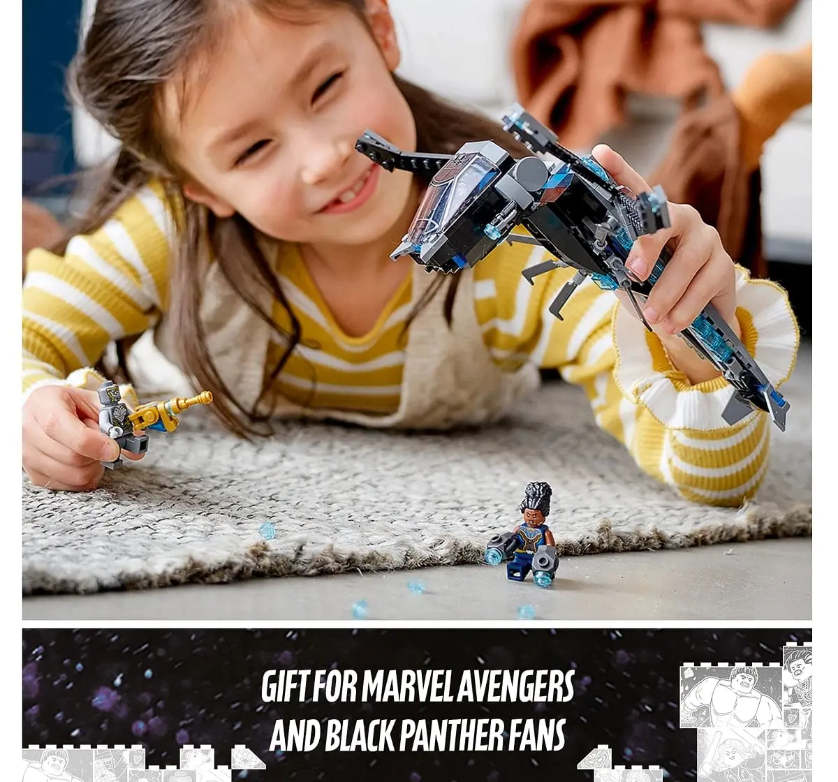 LEGO Marvel Black Panther Dragon Flyer Building Kit Toy; Create The Final Battle Scene from Avengers: Endgame (202 Pieces)