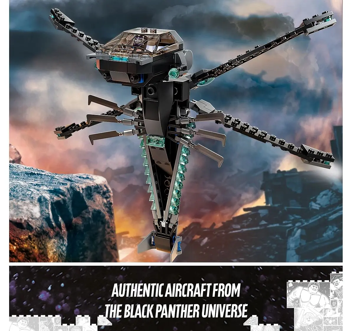 LEGO Marvel Black Panther Dragon Flyer Building Kit Toy; Create The Final Battle Scene from Avengers: Endgame (202 Pieces)