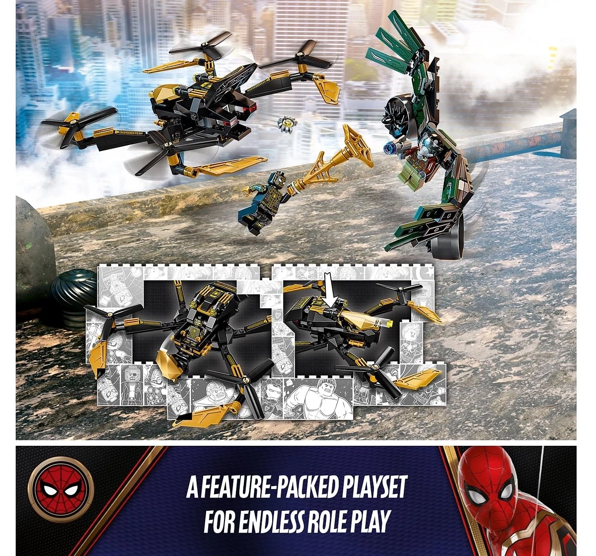 Lego Marvel Spider-Mans Drone Duel Building Kit (198 Pieces)