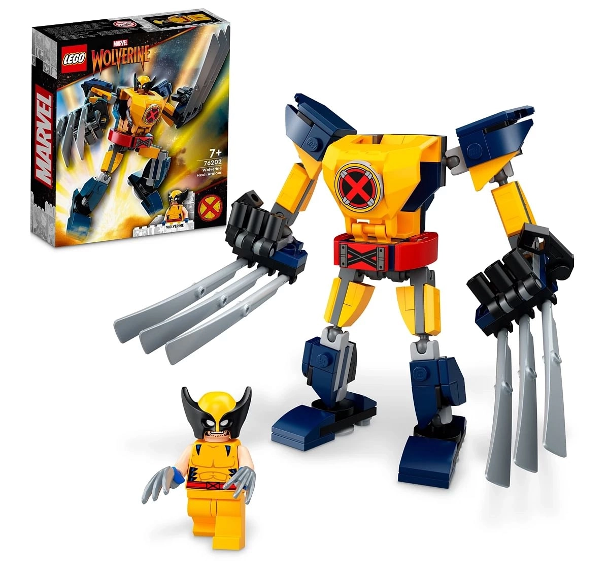 LEGO Marvel Wolverine Mech Armor Building Kit; Collectible Mech and Minifigure for Wolverine Fans Aged 7+ (141 Pieces)