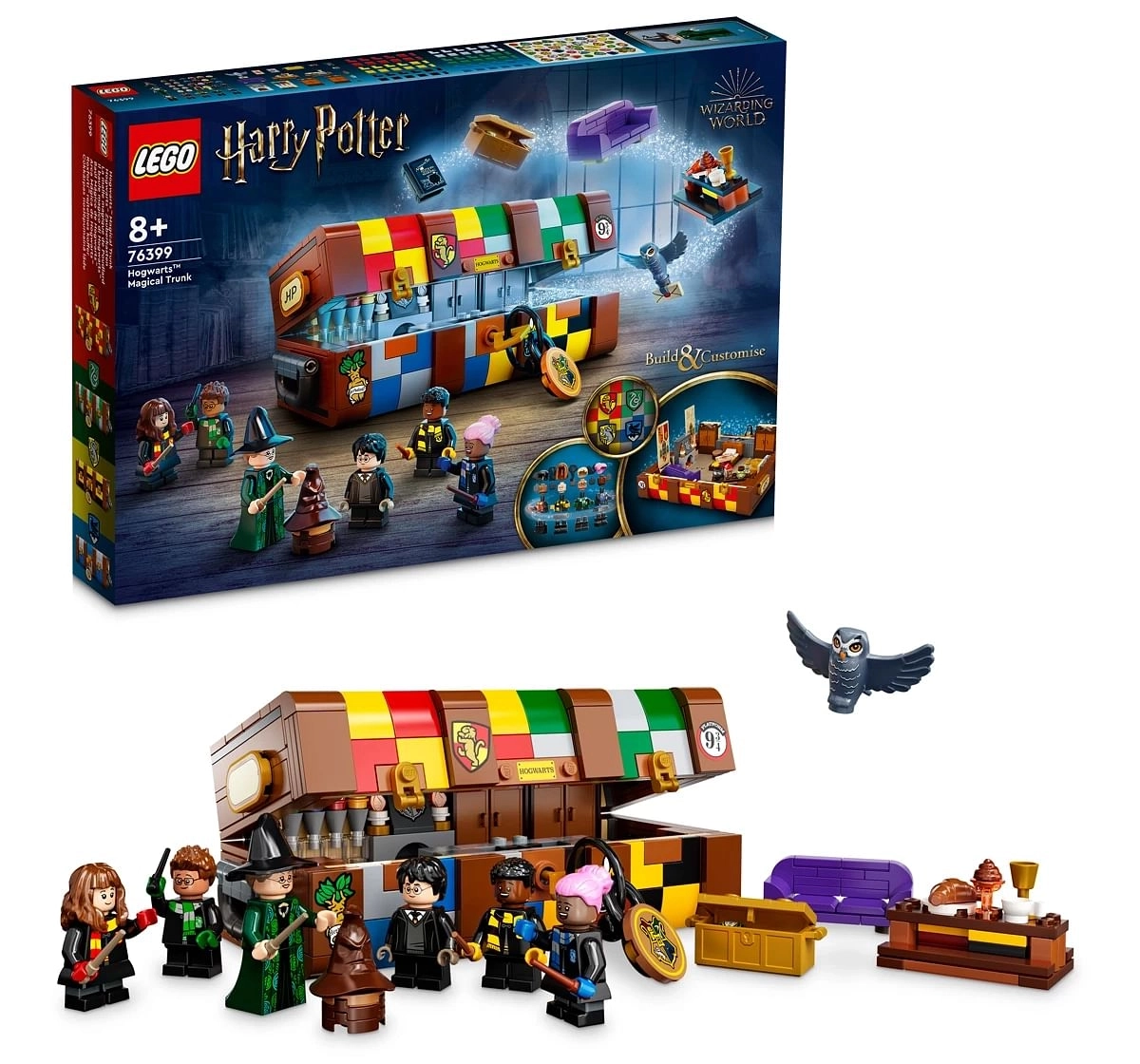 Lego Harry Potter Hogwarts Magical Trunk Building Kit Featuring Popular Character Minifigures from The Harry Potter Movies, Great Gift for Kids Aged 8+ (603 Pieces)