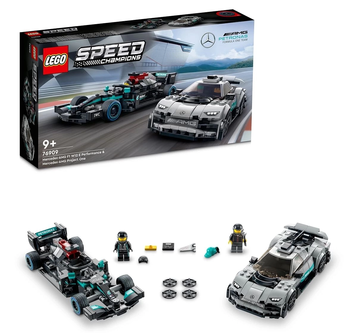 Speed Champions Mercedes-AMG F1 W12 E Performance & Mercedes Building Kit by LEGO for Ages 9 Years+ (564 Pieces)