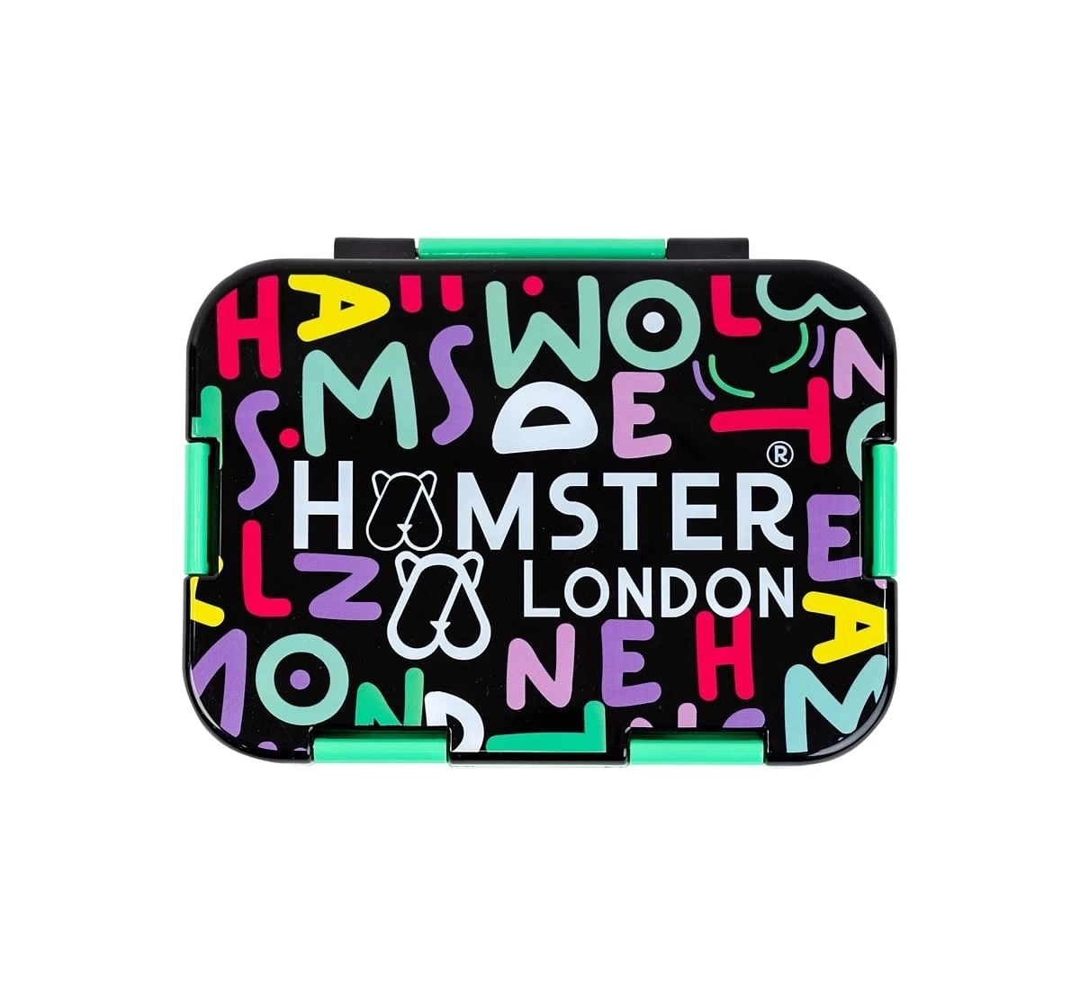 Hamster London Bento Box, Lunch Box For Kids, Black 3Y+