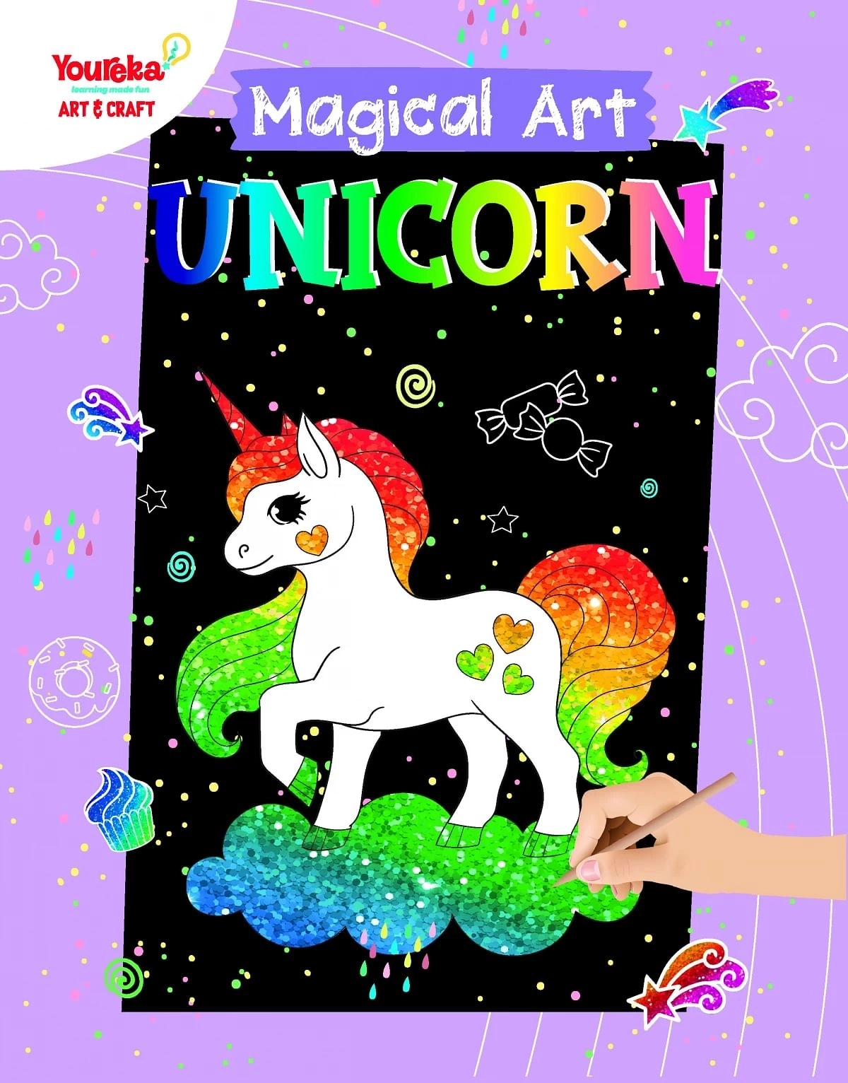 Youreka Scratch Art Magical art Unicorn Multicolour 3 to 5 Years