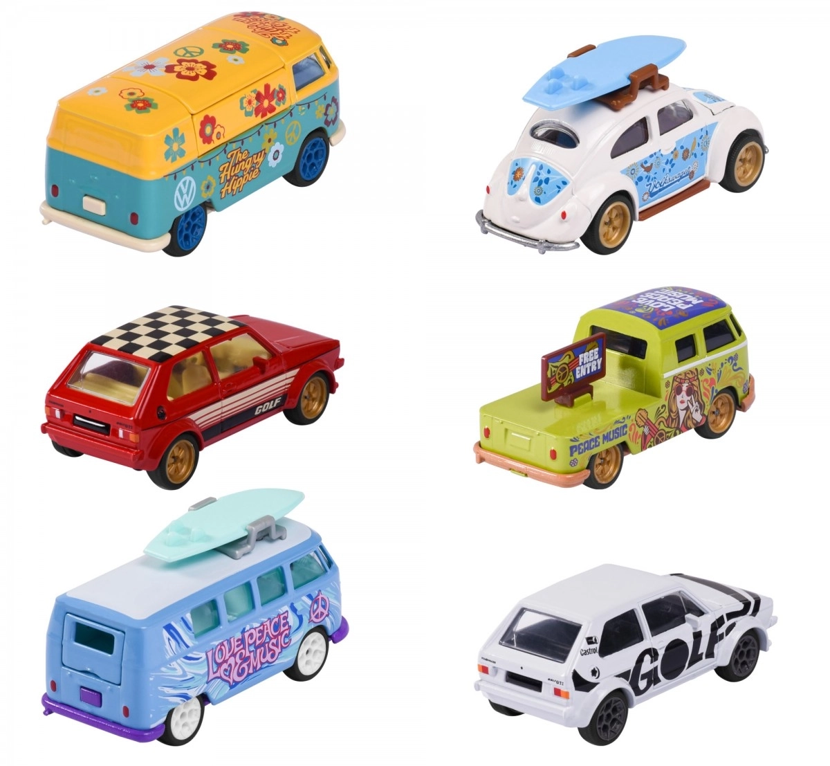 Majorette Vw The Originals Deluxe Cars, 6  Multicolour 3Y+, Assorted