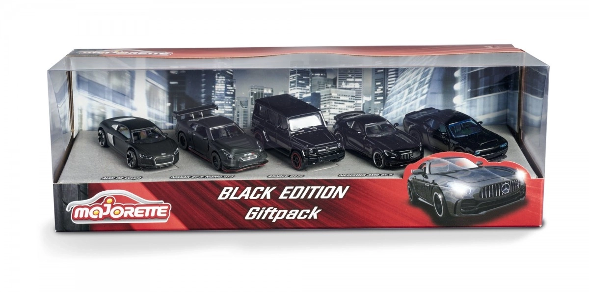 Majorette Licensed Black Edition 5 Pieces Gift Pack, Black, 3Y+