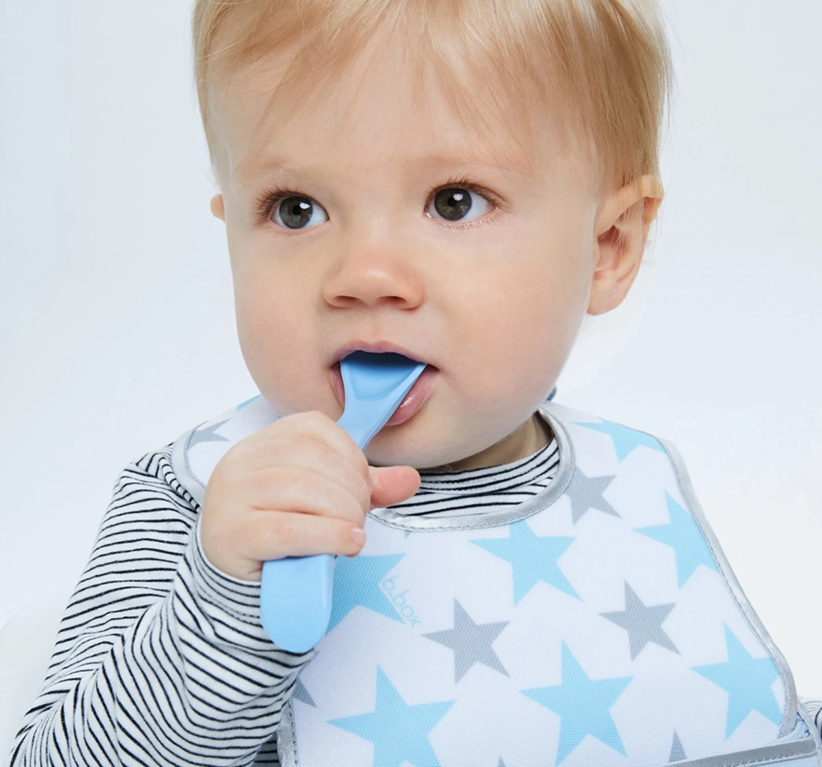 b.box Baby Soft Bite Flexible Spoon Set of 2 Red 18M+