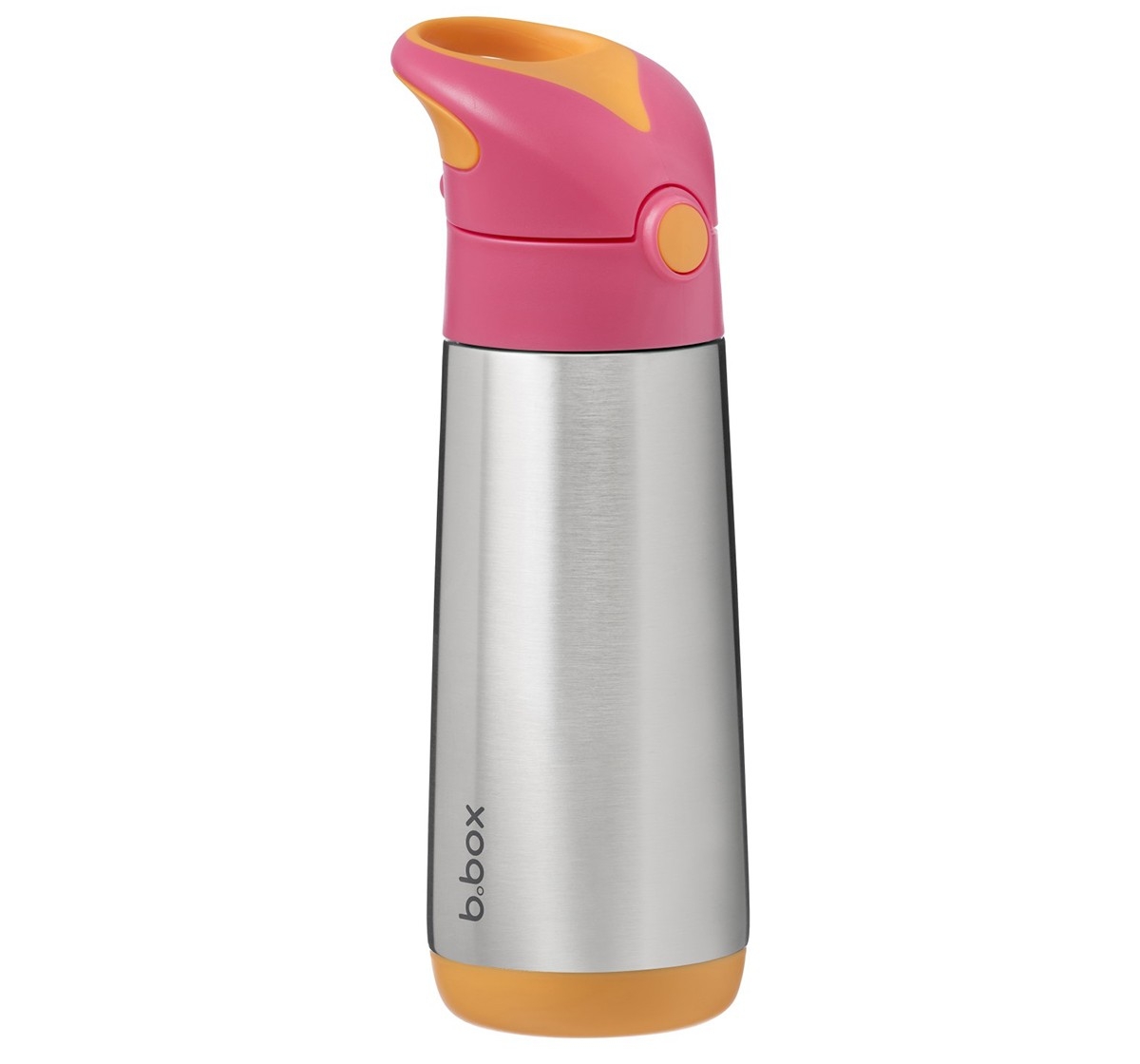 b.box Insulated Straw Sipper Drink Water Bottle 500ml Pink 3Y+