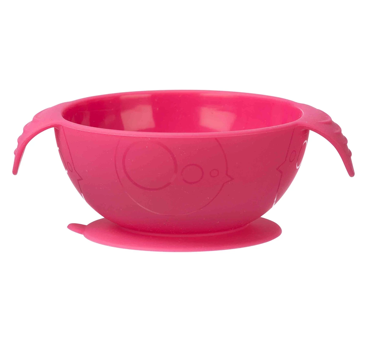 b.box Silicone Suction Feeding Bowl Set with Spoon Pink 18M+