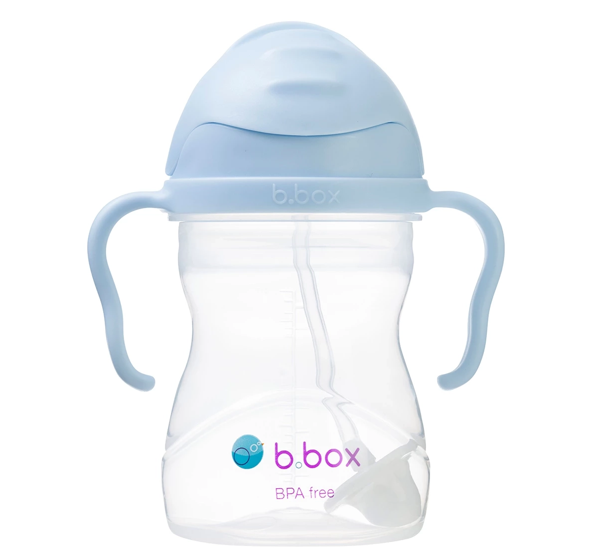 b.box Weighted Straw Sippy Cup 240ml Blue 18M+